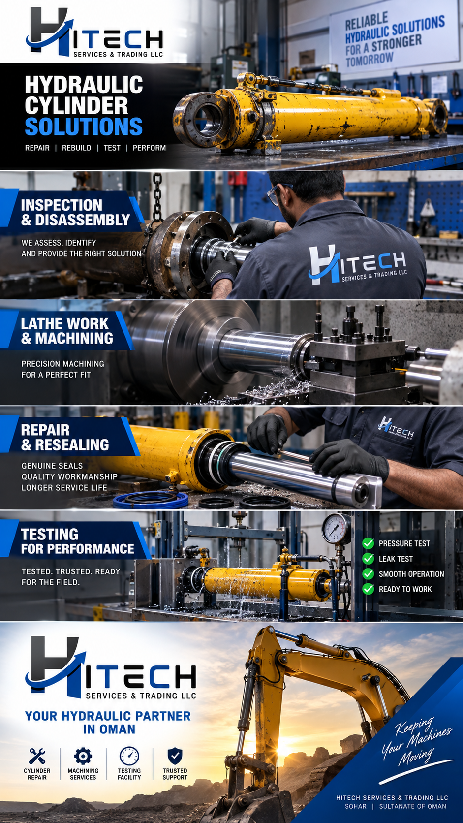 HITECH hydraulic cylinder repair and testing
